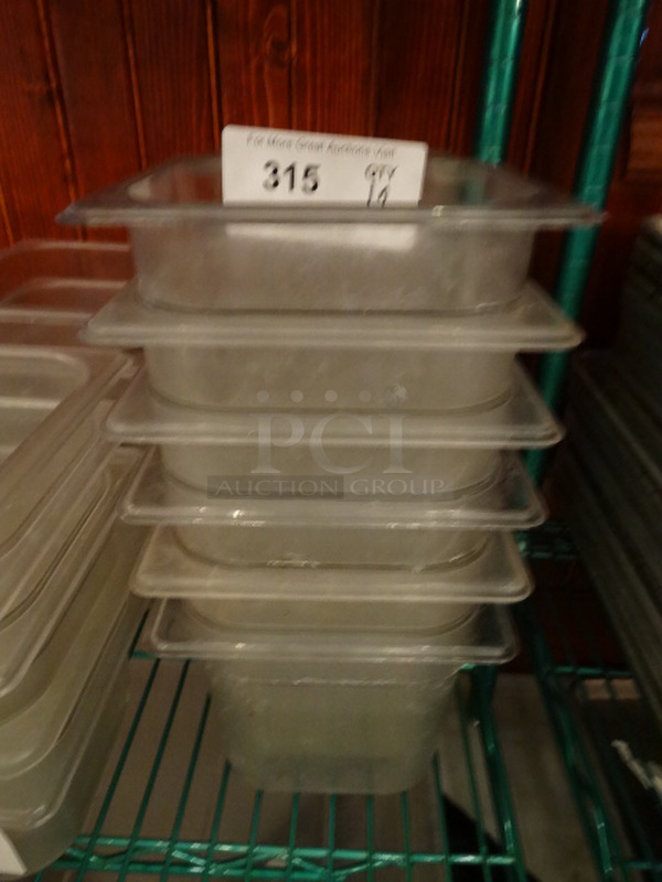 12 Poly Clear 1/6 Size Drop In Bins. 1/6x6. 12 Times Your Bid!
