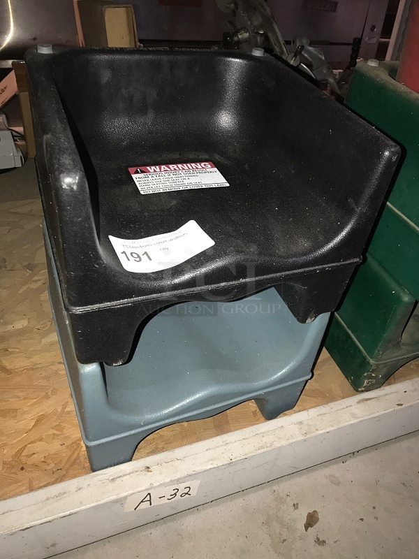 Two Plastic Toddler Booster Seats