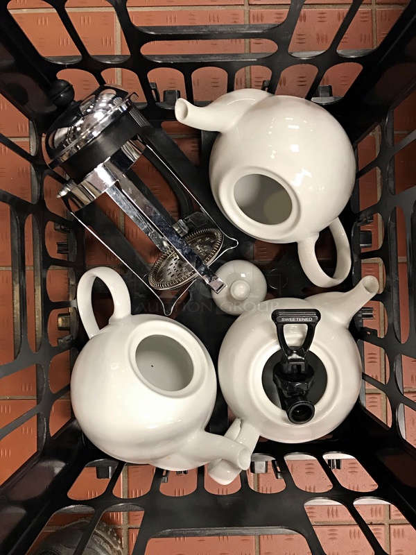 Assorted Tea Pots & French Coffee Press