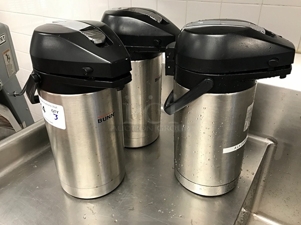 Three Bunn Coffee Air Pots