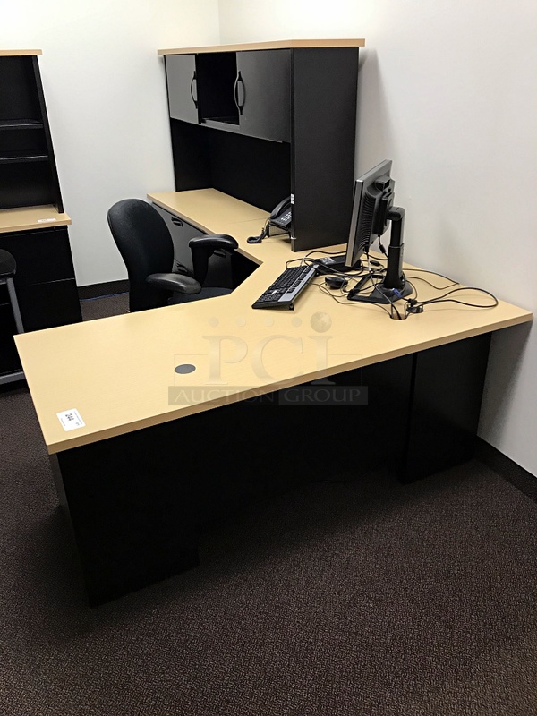 Herman Miller Corner Desk w/ Over Head Storage & Task Chair