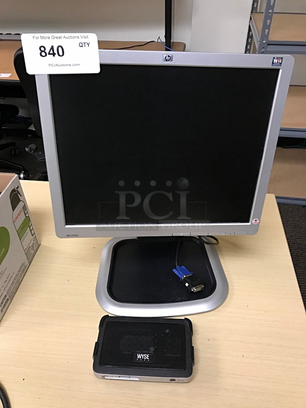 HP L1750 17" LCD Computer Monitor & Wyse Terminal 