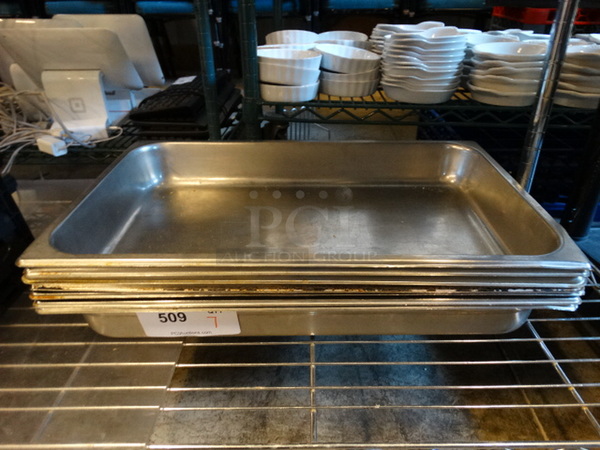7 Stainless Steel Full Size Drop In Bins. 1/1x2. 7 Times Your Bid!