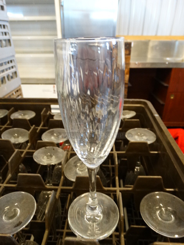 24 Champagne Glasses in Dish Caddy. 2x2x8. 24 Times Your Bid!