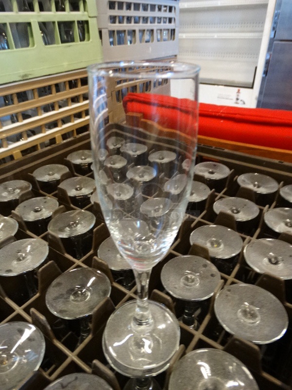 36 Champagne Glasses in Dish Caddy. 2x2x8. 36 Times Your Bid!