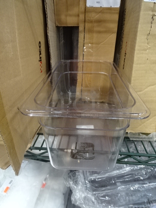 (x6) 6 Times Your Bid. Brand New Winco Model SP7306 1/3 Size Clear Polycarbonate Pans. 6" Deep 7x13x6