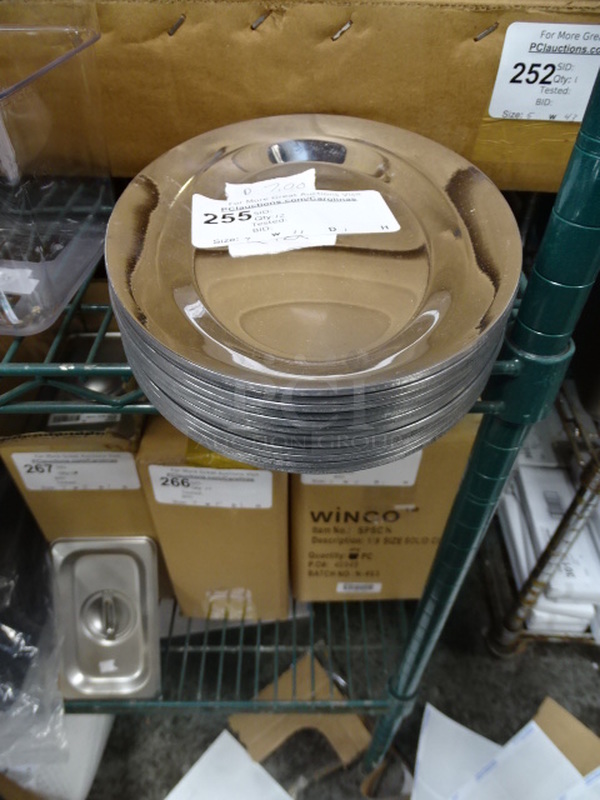 (x12) 12 Times Your Bid. Brand New Winco 10" Aluminum Platter. 7x10x1