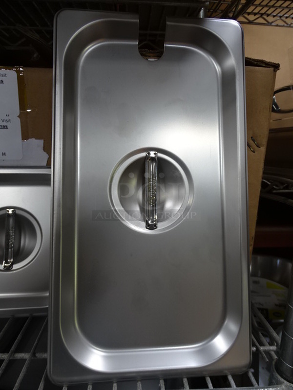 (x12) 12 Times Your Bid. Brand New Winco Commercial Stainless Steel 1/3 Size Slotted Cover. 7X13x1