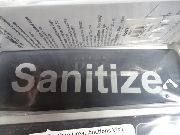 (x6) 6 Times Your Bid. "Sanitize" Sign. 3x9