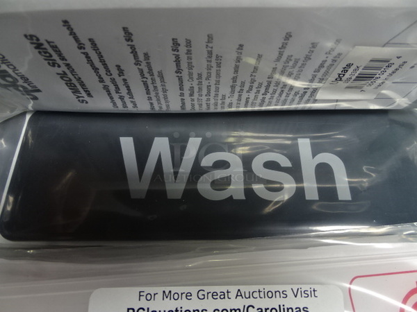 (x6) 6 Times Your Bid. "Wash" Sign. 3x9