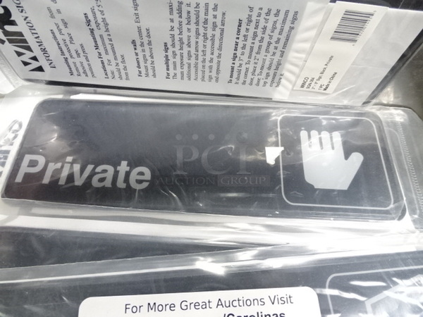 (x12) 12 Times Your Bid. "Private" Sign. 3x9
