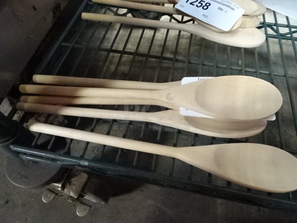 (x6) 6 Times Your Bid. 12" Wooden Mixing Spoons. 2x12