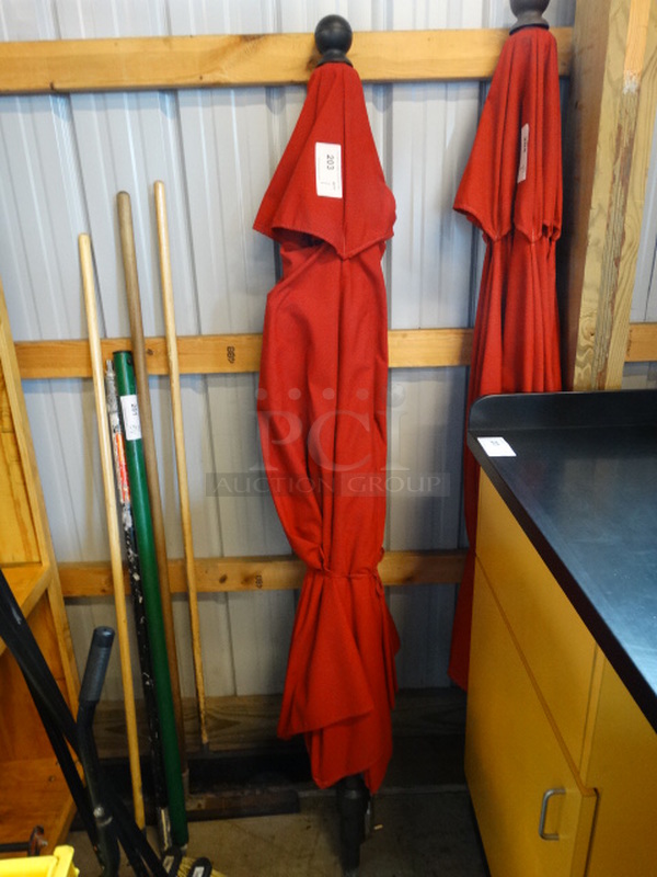 Red Patio Umbrella. 75"