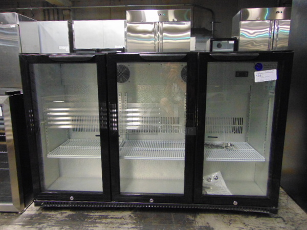 FABULOUS! BRAND NEW SG Merchandising Model BB-12H3 Commercial Electric Triple Glass Door Cooler. 110 Volt 53.25x20.5x35.25 Tested And Working.