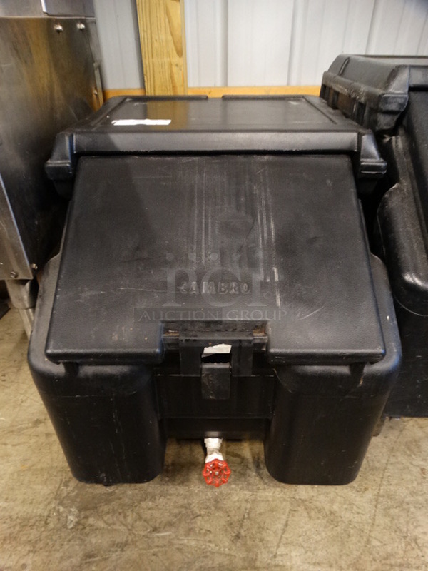 Cambro Black Poly Portable Ice Bin on Commercial Casters. 23x30x26
