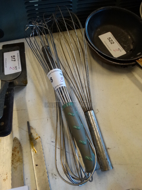 3 Metal Whisks. Includes 18". 3 Times Your Bid!