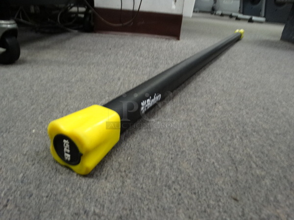Bintiva 4' Weighted 15 Pound Workout Bar w/ Yellow Ends. 48"