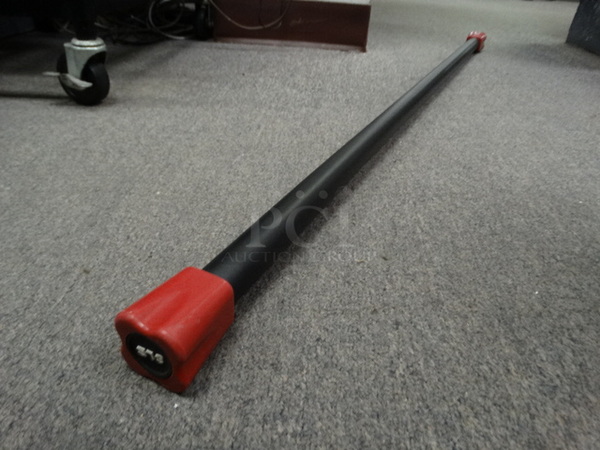 Bintiva 4' Weighted 8 Pound Workout Bar w/ Red Ends. 48"