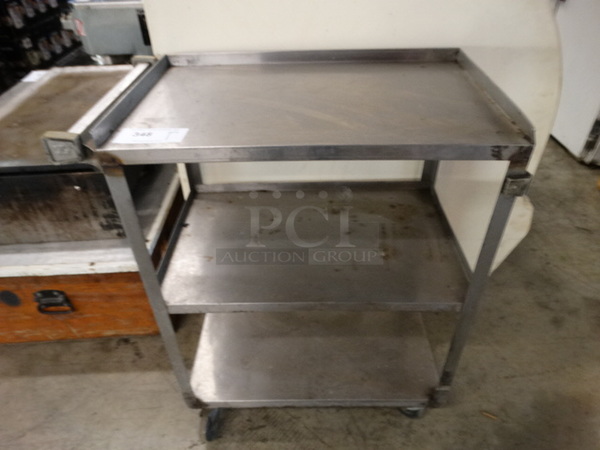 Metal 3 Tier Cart on Commercial Casters. 27x16x32
