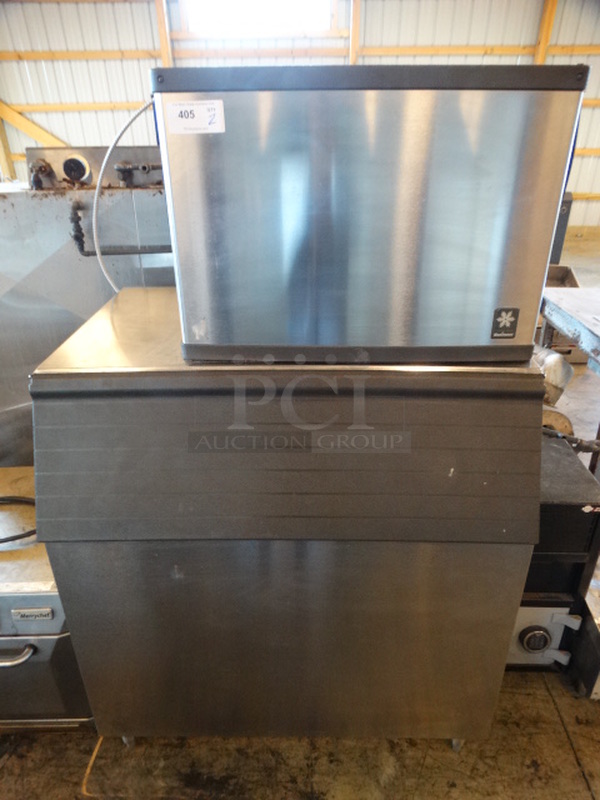 2 NICE! Manitowoc Model QD0602A Stainless Steel Commercial Ice Machine Head and Manitowoc Model C730S Stainless Steel Commercial Ice Machine Bin. 208-230 Volts, 1 Phase. 42x32x67. 2 Times Your Bid! Makes One Unit