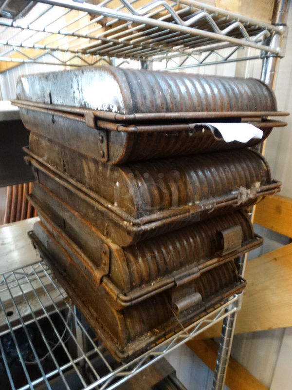 4 Metal 4 Loaf Baking Pans. 11x17x4. 4 Times Your Bid!