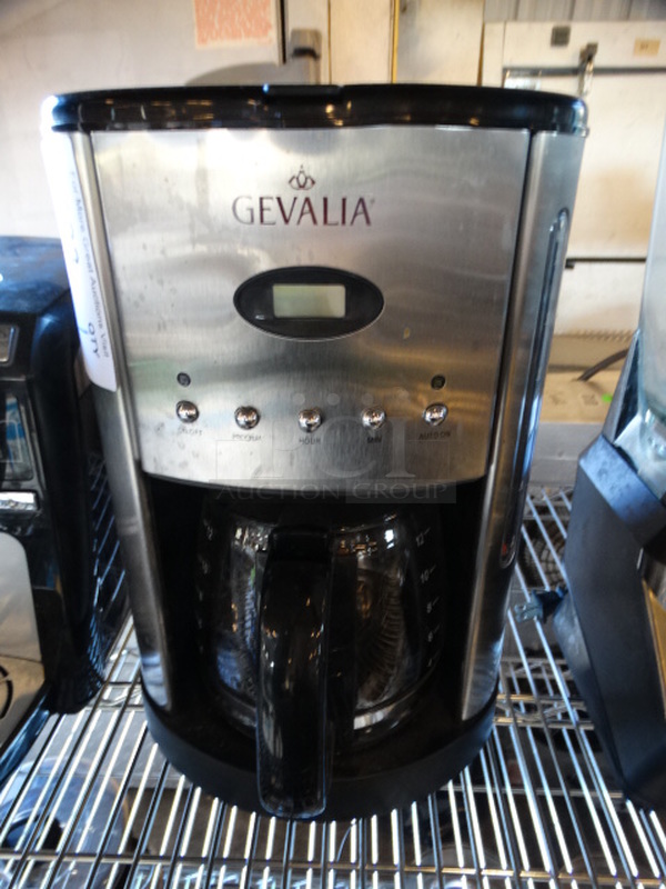 Gevalia Model CM500 Chrome Finish Countertop Coffee Machine w/ Coffee Pot. 120 Volts, 1 Phase. 9x9x14