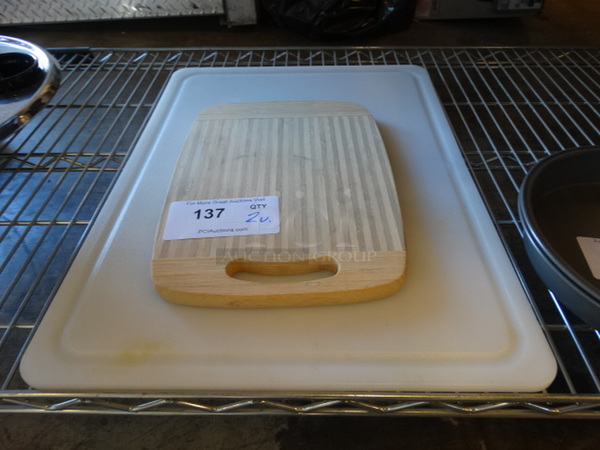 2 Various Cutting Boards. Includes 15x20x0.5. 2 Times Your Bid!