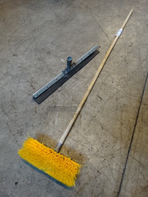 ALL ONE MONEY! Lot of Broom and Squeegee Top! Includes 62"