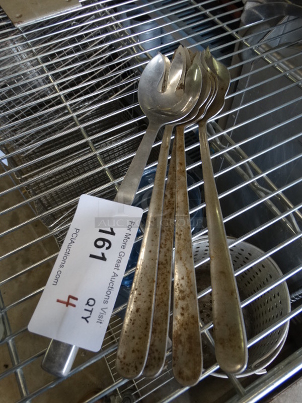 4 Metal Serving Forks. 12". 4 Times Your Bid!