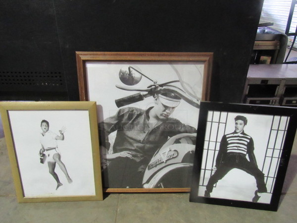 Assorted Elvis Presley Framed Pics. 3XBID.