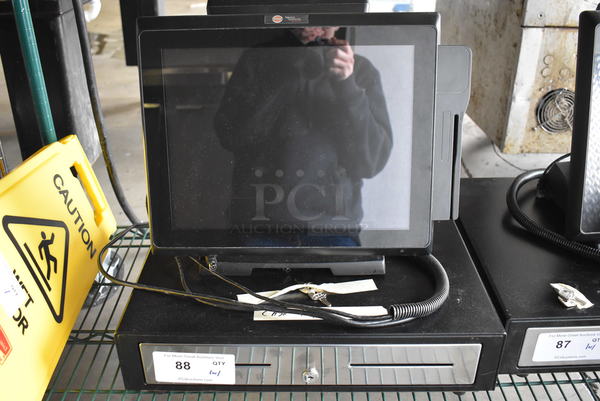 Touch Dynamics Model Pulse J1900 15" POS Monitor w/ Black Metal Cash Drawer