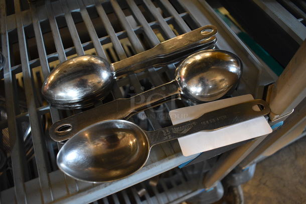 10 Vollrath Stainless Steel 1/4 Cup Scoops. 9". 10 Times Your Bid!