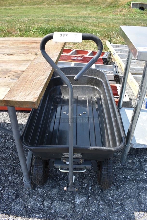 Black Wagon w/ Handle on Casters. 20x36x38