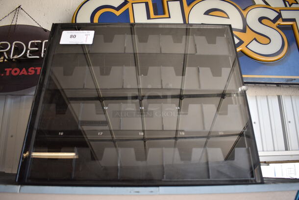 Black and Clear Poly Countertop Display Case. 23x23x21