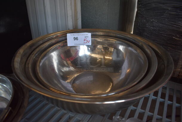 5 Various Metal Bowls. Includes 19x19x6. 5 Times Your Bid!