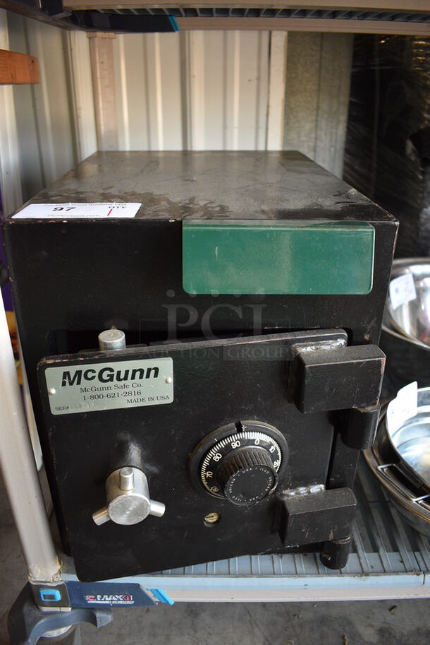 McGunn Black Metal Single Compartment Safe. Does Not Come w/ Combination. 13x19x16