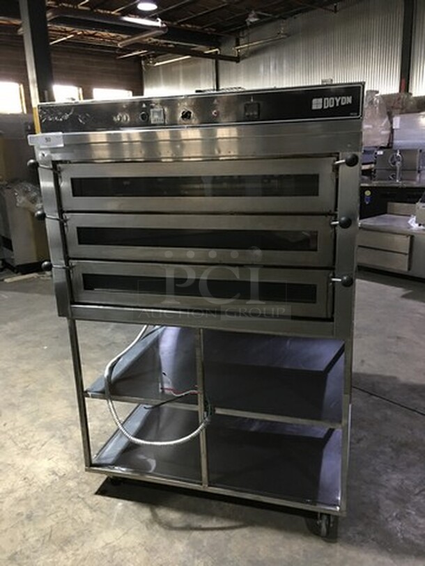 AMAZING! 2009 Doyon Commercial Electric Powered Pizza Oven! With Underneath Storage Space! All Stainless Steel! Model PIZ6 Serial 3068! 208V 3Phase! On Casters!