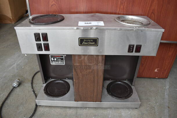 NICE! Bunn Model VPS Stainless Steel Commercial Countertop 3 Burner Coffee Machine. 120 Volts, 1 Phase. 23x8x19