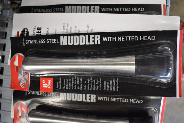 11 BRAND NEW! Winware Stainless Steel Muddlers. 8". 11 Times Your Bid!