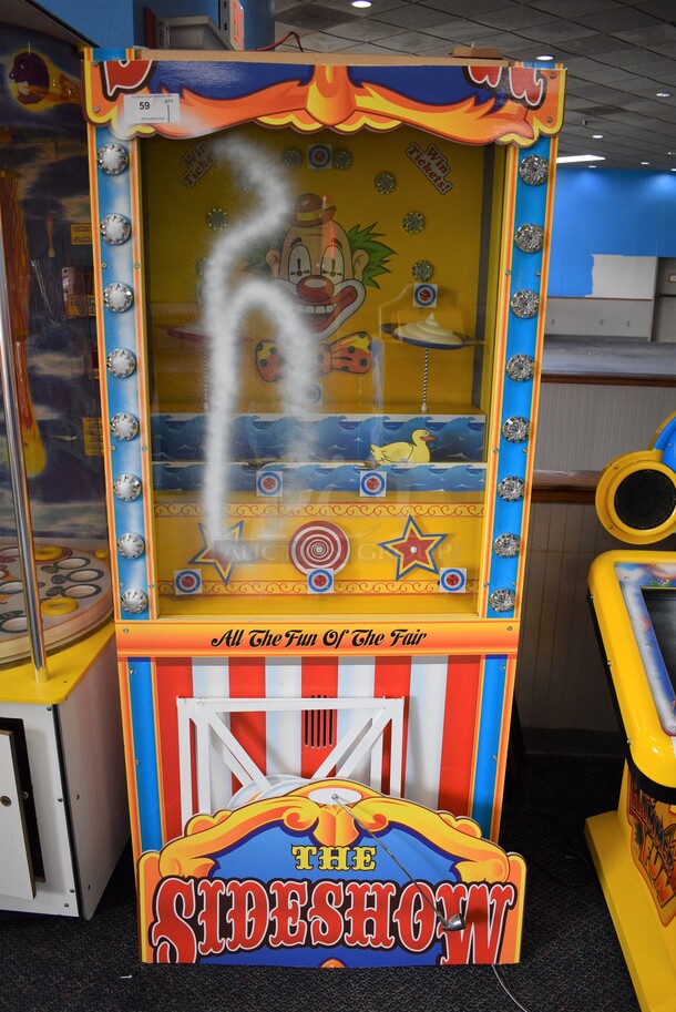 2014 Pan Amusements Metal Floor Style The Slideshow Clown Arcade Game on Casters. 110 Volts, 1 Phase. 35x28x77
