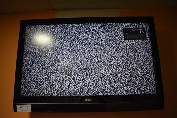 LG 42" Television. BUYER MUST REMOVE. Tested and Working! (office wing) Unit Is Approximately 7 Feet Off Of The Ground