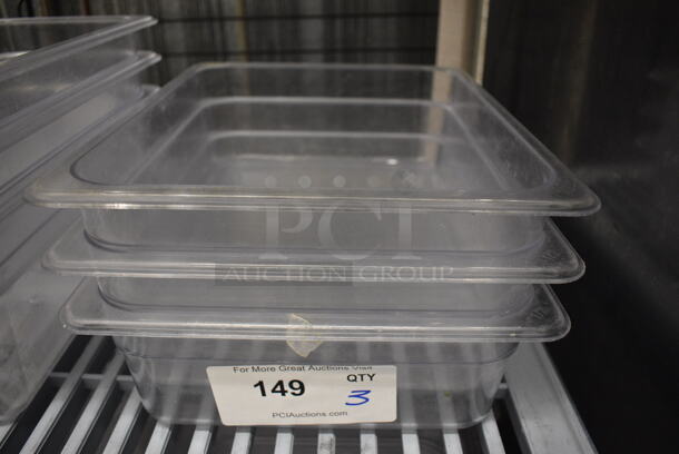 3 Poly Clear 1/2 Size Drop In Bins. 1/2x4. 3 Times Your Bid!