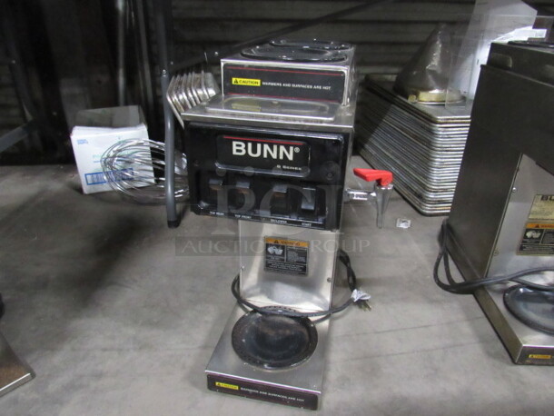 One Bunn Coffee Brewer With Top Dual Warmer. 120 Volt.
