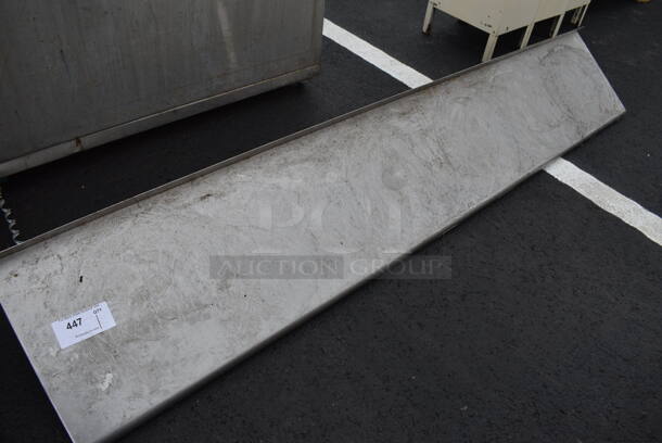Stainless Steel Shelf w/ Wall Mount Brackets. 84x15x12.5
