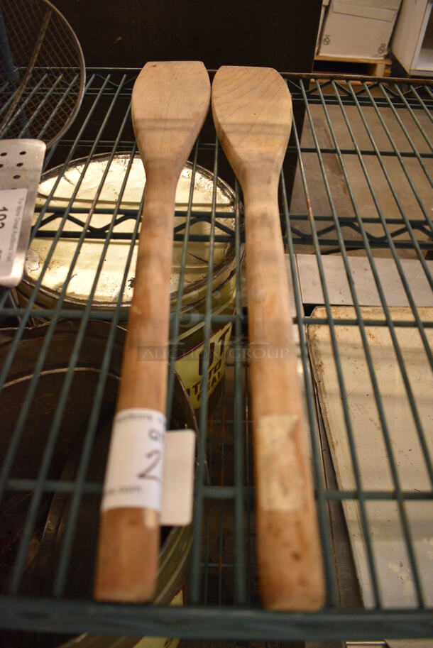 2 Wooden Spoons. 24". 2 Times Your Bid!