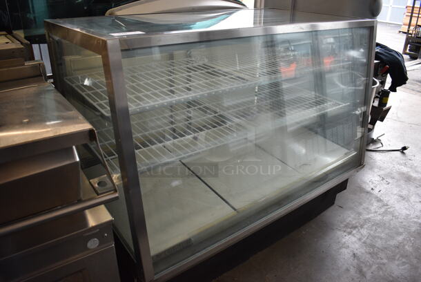NICE! Schmidt Stainless Steel Commercial Floor Style Deli Display Case Merchandiser. 59x35x48. Tested and Powers On But Does Not Get Cold
