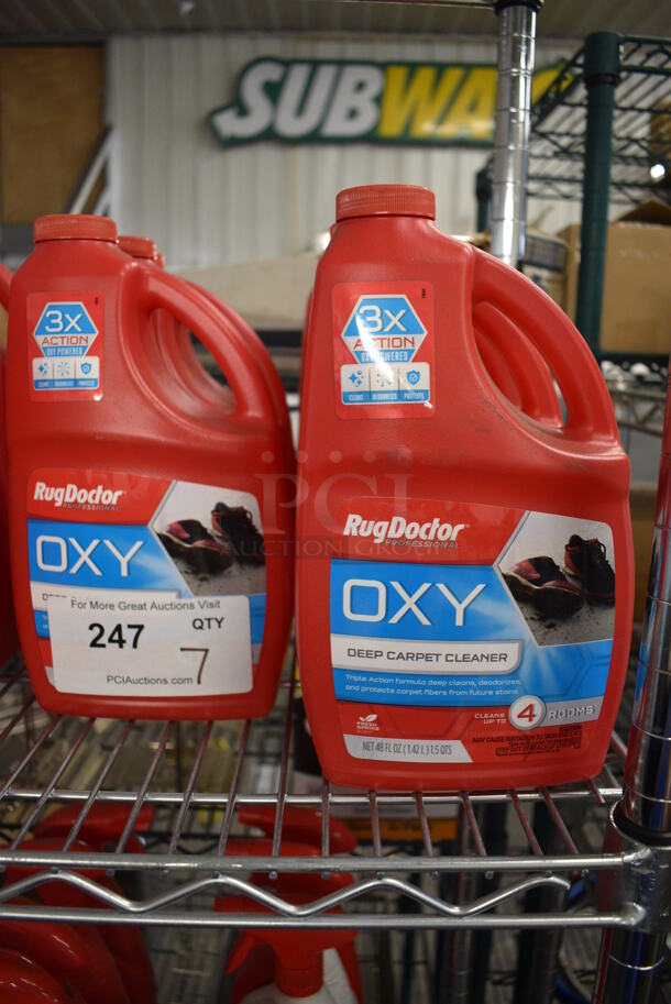 7 RugDoctor Oxy Deep Carpet Cleaner Jugs. 5x3x10. 7 Times Your Bid!
