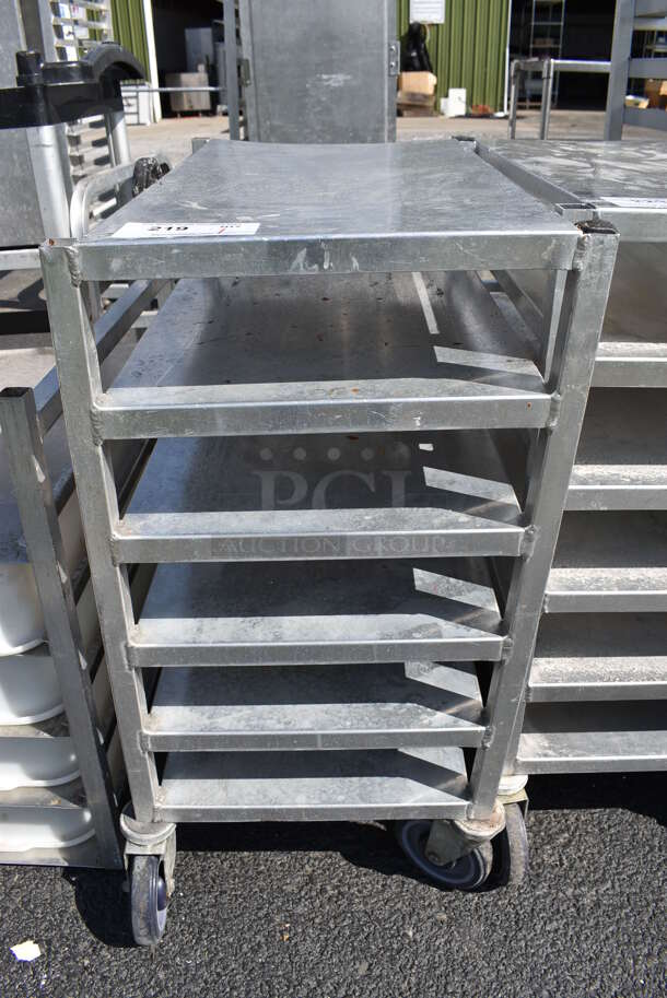 Metal Commercial Transport Cart on Commercial Casters. 16x26x31