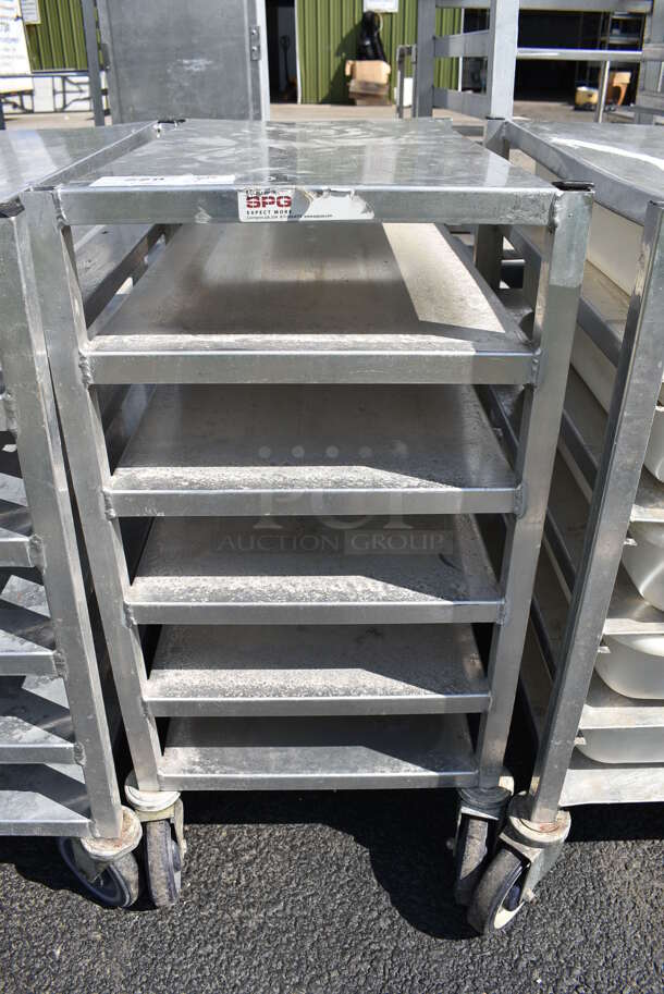 Metal Commercial Transport Cart on Commercial Casters. 16x26x31