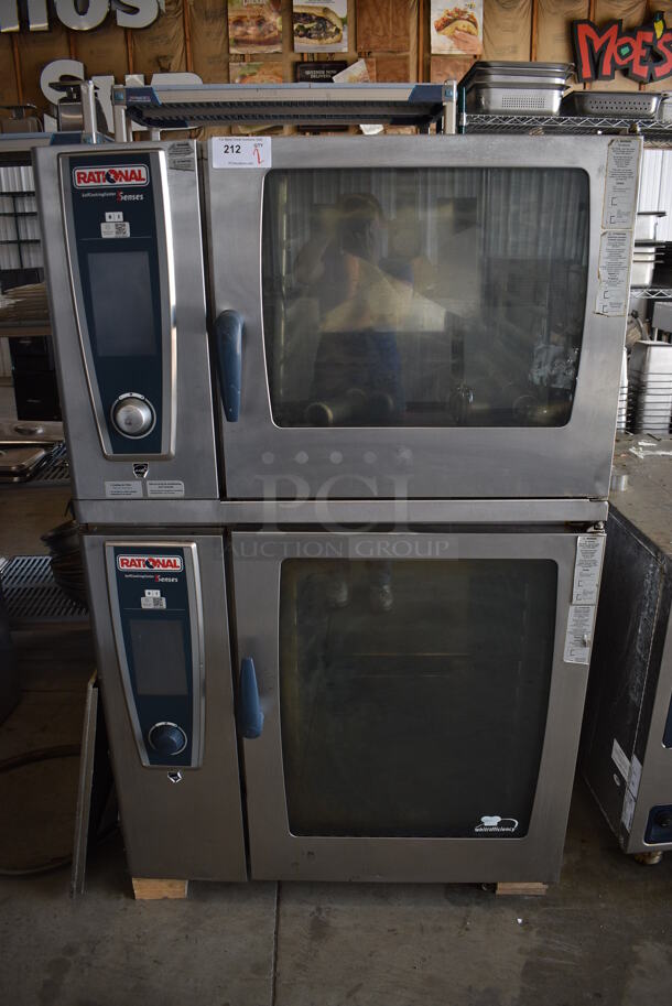 2 GORGEOUS! 2011 Rational 5Senses Stainless Steel Commercial Combitherm Self Cooking Center Convection Ovens. Top Model: SCC WE 62. Bottom Model: SCC WE 102. 480 Volts, 3 Phase. 42x41x65. 2 Times Your Bid!
